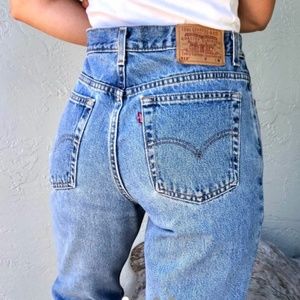 Vintage Levi 512 High Waisted Denim Jeans